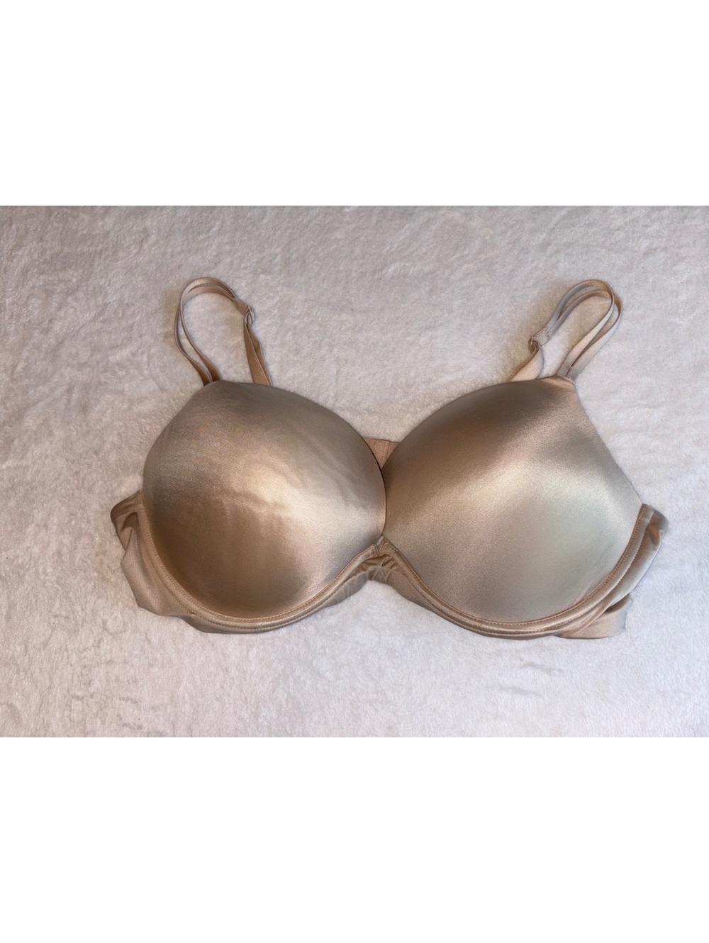 City Chic Nude Beige Plush Padded Contour Full Coverage Bra Plus Size 44D